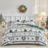 Unyqoos® Kerstmis dekbedovertrek set 240x260 met kussenslopen en hartmotief