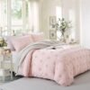 Unyqoos® Elegant Bohemien Beddengoedset met Getuft Hartontwerp en Microvezel Zacht Dekbedovertrek
