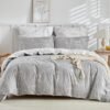 Unyqoos® Comfortabel dekbedovertrekset met kussensloop en takken- en bladerenprint