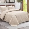 Unyqoos® Elegante Microvezel Bedsprei Set met Kussenslopen en Reliëfpatroon voor Alle Seizoenen