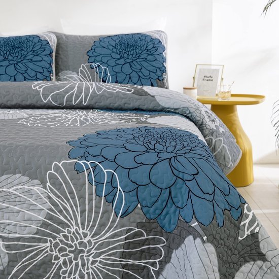 Unyqoos® Deluxe Bloemmotief Bedsprei Set voor Luxe en Comfortabele Slaapervaring