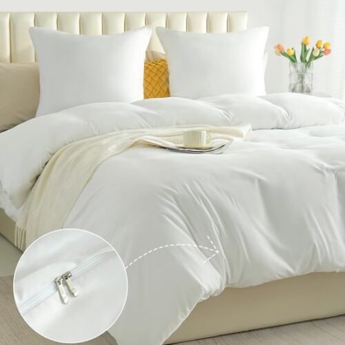 550x550-14236.jpg Unyqoos® Zacht en onderhoudsvriendelijk beddengoed met ritssluiting in wit microvezel