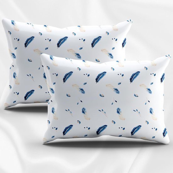 Unyqoos® Stijlvolle beddengoedset met verenpatroon en zachte microvezel voor ultiem comfort