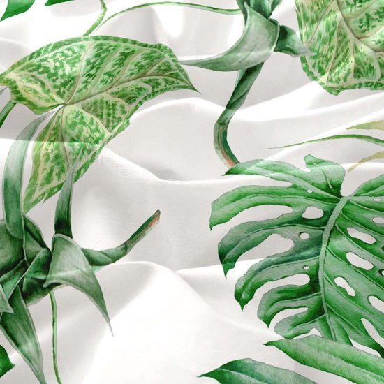 Unyqoos® Comfortabele Beddengoedset met Botanisch Motief en Groene Bladeren