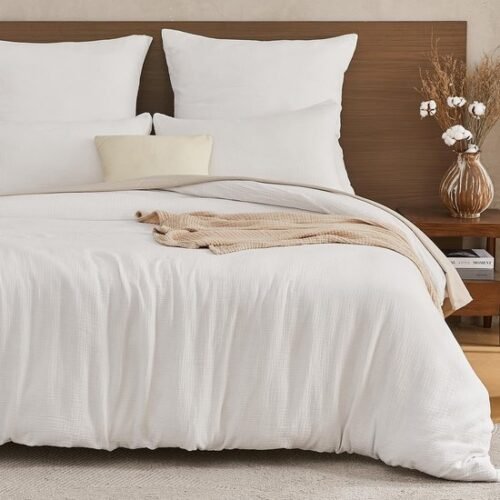 550x550-14313.jpg Unyqoos® Zacht en ademend mousseline beddengoed set met kussensloop en ritssluiting