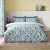 Unyqoos® Elegante tweezijdige bloemen beddengoedset voor eenpersoonsbed in blauw