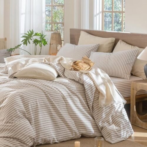 Unyqoos® Luxe katoenen beddengoedset met ritssluiting voor allergievriendelijke slaap
