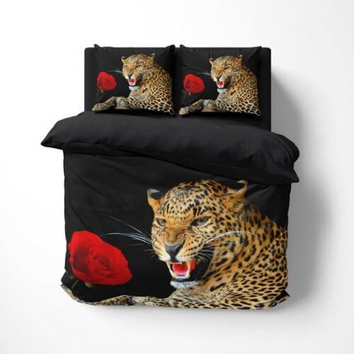 550x550-14384.jpg Unyqoos® Omkeerbaar 3D Dekbedovertrekset met Cheetah Print en Kussensloop