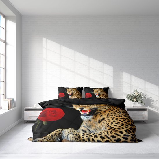 550x550-14389.jpg Unyqoos® Omkeerbaar 3D Dekbedovertrekset met Cheetah Print en Kussensloop