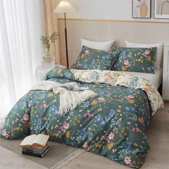 Unyqoos® Omkeerbare beddengoedset met bloemenpatroon voor een stijlvolle slaapkamer