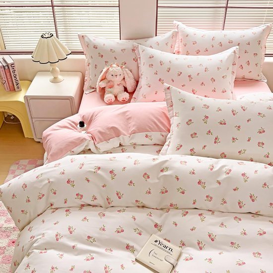 550x550-14396.jpg Unyqoos® Omkeerbare bloemenweide beddengoedset met ritssluiting voor eenpersoonsbed