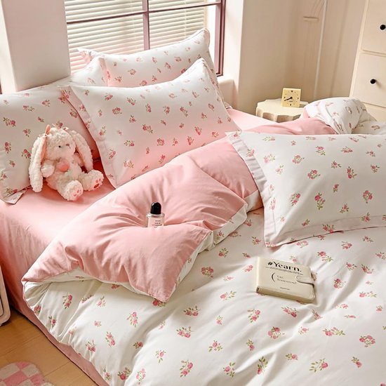 550x550-14401.jpg Unyqoos® Omkeerbare bloemenweide beddengoedset met ritssluiting voor eenpersoonsbed