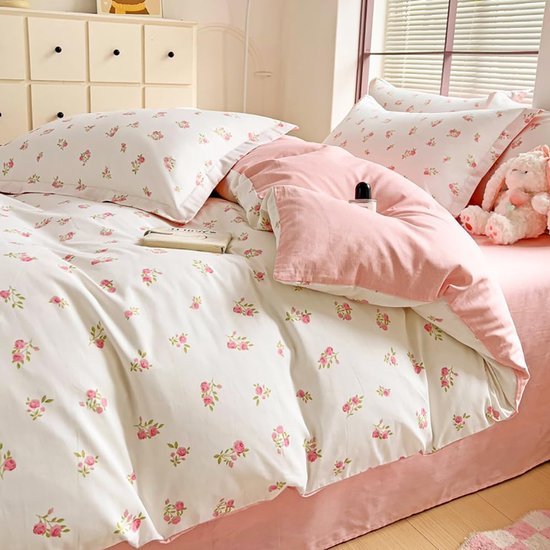 550x550-14402.jpg Unyqoos® Omkeerbare bloemenweide beddengoedset met ritssluiting voor eenpersoonsbed