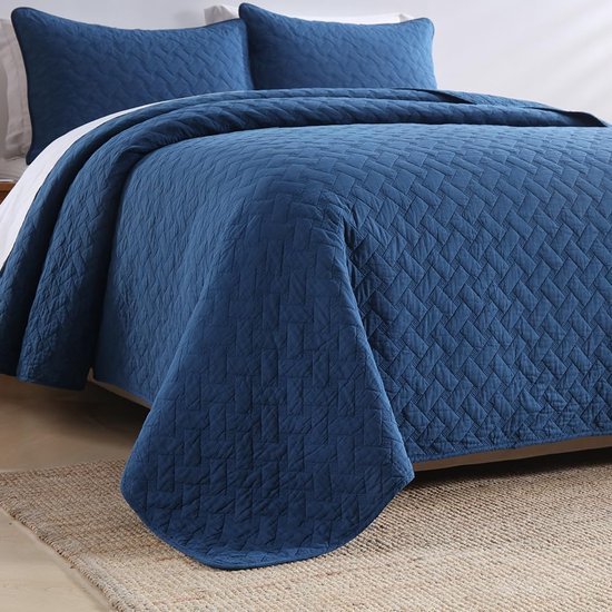 Unyqoos® Luxueuze Katoenen Sprei Set voor Tweepersoonsbed met Kussenslopen – Elegant en Comfortabel