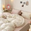 550x550-14455.jpg Unyqoos® Roze en wit gestreept beddengoed voor meisjes met strikken en ritssluiting