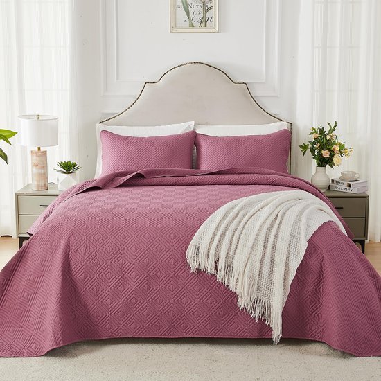 Unyqoos® Luxueuze Microvezel Sprei Set met Tijdloos Design voor Stijlvolle Slaapkamers