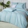 Unyqoos® Blauw katoen dekbedovertrek met kussensloop voor ultiem slaapcomfort