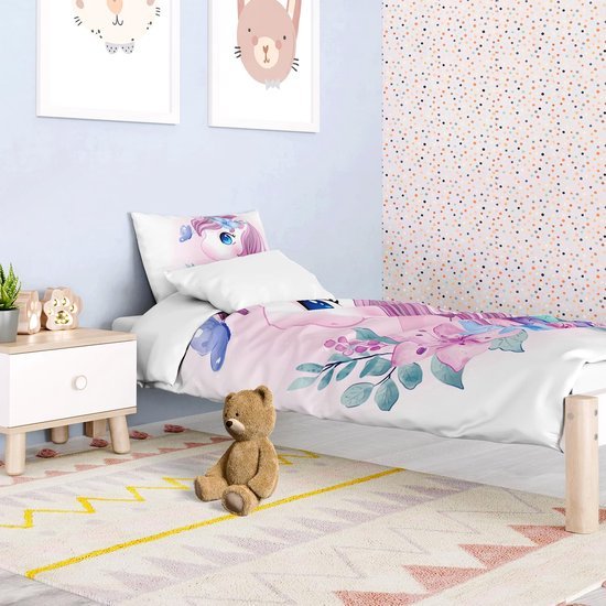 Unyqoos® Charmant Eenhoorn Beddengoed Set voor Kinderen met Zachte Microvezel en Praktische Ontwerpdetails