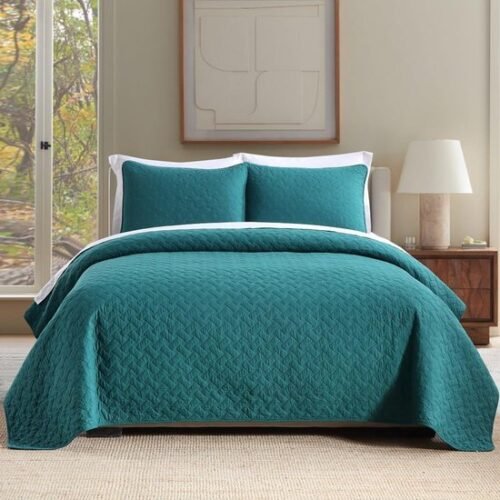 550x550-14545.jpg Unyqoos® Luxueuze Katoenen Sprei Set voor Tweepersoonsbed, Met Zacht Gebreid Patroon en Kussenslopen