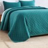 550x550-14547.jpg Unyqoos® Luxueuze Katoenen Sprei Set voor Tweepersoonsbed, Met Zacht Gebreid Patroon en Kussenslopen