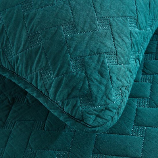 550x550-14550.jpg Unyqoos® Luxueuze Katoenen Sprei Set voor Tweepersoonsbed, Met Zacht Gebreid Patroon en Kussenslopen