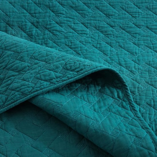 550x550-14552.jpg Unyqoos® Luxueuze Katoenen Sprei Set voor Tweepersoonsbed, Met Zacht Gebreid Patroon en Kussenslopen