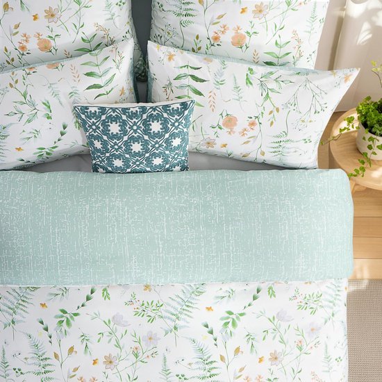 Unyqoos® Luxe katoenen beddengoedset met bloemenpatroon en ritssluiting 220x240 cm
