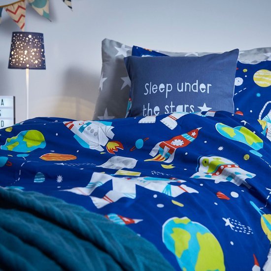 550x550-14563.jpg Unyqoos® Speels Reversible Kinderbeddengoed Met Ruimte Thema Voor Peuters