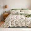 Unyqoos® Comfortabel en Ademend Dekbedovertrek met Bloemenmotief en Kussensloop