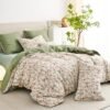 Unyqoos® Comfortabel en Ademend Dekbedovertrek met Bloemenmotief en Kussensloop