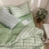 550x550-14628.jpg Unyqoos® Stijlvolle omkeerbare geruite beddengoedset met ritssluiting en kussensloop