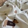 Unyqoos® Ademend kinderbeddengoed met teckelmotief en ritssluiting voor meisjes en jongens