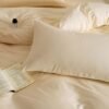 Unyqoos® Beige Crème Katoenen Dekbedovertrekset met Kussensloop voor Comfortabel Slaap