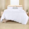 Unyqoos® Luxe Microvezel Beddengoedset 200x200 cm met Kussenslopen in Wit