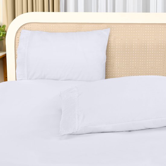 Unyqoos® Luxe Microvezel Beddengoedset 200x200 cm met Kussenslopen in Wit
