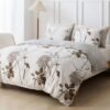 550x550-14744.jpg Unyqoos® Luxueuze tweedelige dekbedovertrekset met botanisch patroon en kussensloop