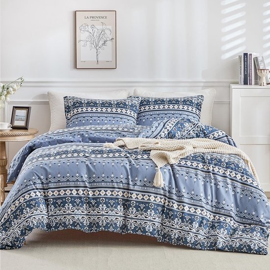 550x550-14768.jpg Unyqoos® Stijlvol dekbedovertrek met boho-geometrisch patroon en ritssluiting