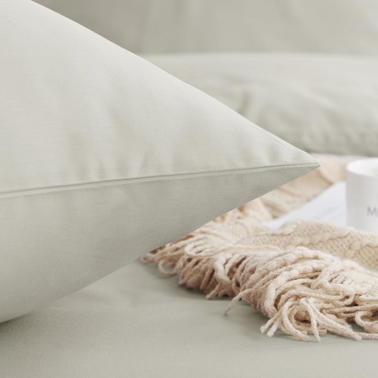 Unyqoos® Ademend katoenen beddengoedset met ritssluiting en kussensloop