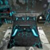 Unyqoos® Speelse Gamer Beddengoedset voor Jongens met Gamepad Controller Design en Geometrisch Honingraatpatroon