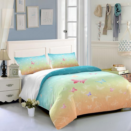 Unyqoos® Stijlvolle en Kleurrijke Vlinder Beddengoedset voor Elke Slaapkamer