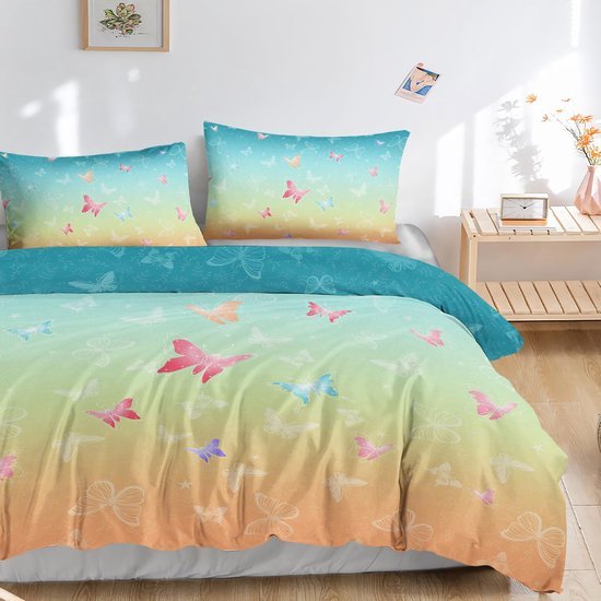 Unyqoos® Stijlvolle en Kleurrijke Vlinder Beddengoedset voor Elke Slaapkamer