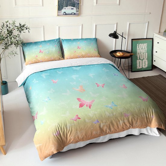 Unyqoos® Stijlvolle en Kleurrijke Vlinder Beddengoedset voor Elke Slaapkamer