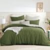 550x550-14835.jpg Unyqoos® Stijlvolle omkeerbare beddengoedset in olijfgroen en beige van microvezel