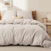 550x550-14844.jpg Unyqoos® Zachte katoenen beddengoedset met dekbedovertrek en kussenslopen in beige