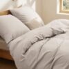 550x550-14848.jpg Unyqoos® Zachte katoenen beddengoedset met dekbedovertrek en kussenslopen in beige