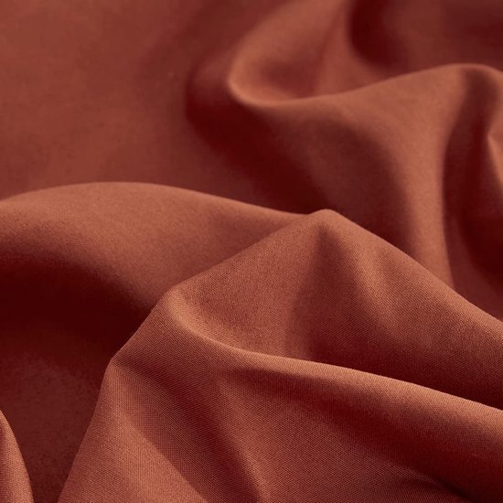 Unyqoos® Terracotta Luxe Microvezel Beddengoedset met Ritssluiting en Effen Design voor Comfort