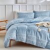 Unyqoos® Bohemien Stijl Dekbedovertrekset 200x200 cm met Kussenslopen in Blauw Microvezel