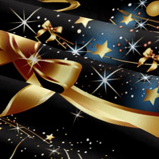 550x550-14977.jpg Unyqoos® Warme microvezel kerstbeddengoedset in zwart-goud met ritssluiting