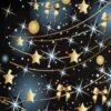 550x550-14978.jpg Unyqoos® Warme microvezel kerstbeddengoedset in zwart-goud met ritssluiting