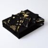 550x550-14984.jpg Unyqoos® Warme microvezel kerstbeddengoedset in zwart-goud met ritssluiting